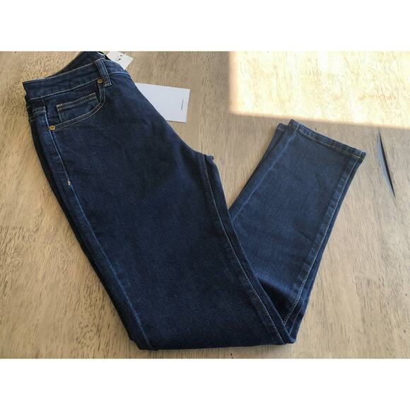 Sandrine Rose x Free People Dark Wash Mid Rise Indigo Ankle Jeans -27 - Picture 6 of 8